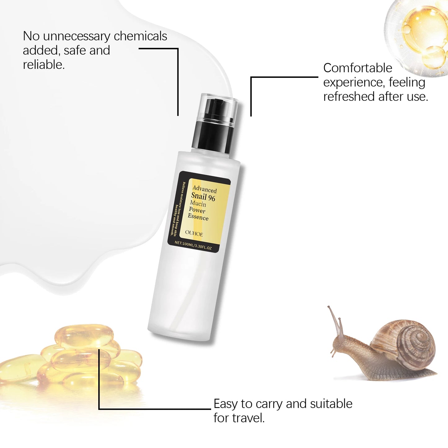 Snail Mucin 96% Korean Facial Essence